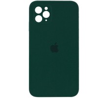Чохол Silicone Case Square Full Camera Protective (AA) для Apple iPhone 11 Pro (5.8") Зелений / Dark green