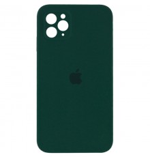 Чохол Silicone Case Square Full Camera Protective (AA) для Apple iPhone 11 Pro (5.8") Зелений / Dark green