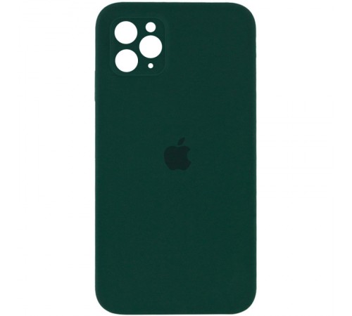 Чохол Silicone Case Square Full Camera Protective (AA) для Apple iPhone 11 Pro (5.8") Зелений / Dark green Чохол Silicone Case Square Full Camera Protective (AA) для Apple iPhone 11 Pro (5.8") Зелений / Dark green