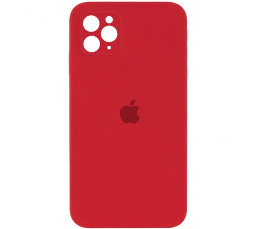Чохол Silicone Case Square Full Camera Protective (AA) для Apple iPhone 11 Pro (5.8") Червоний / Camellia Чохол Silicone Case Square Full Camera Protective (AA) для Apple iPhone 11 Pro (5.8") Червоний / Camellia