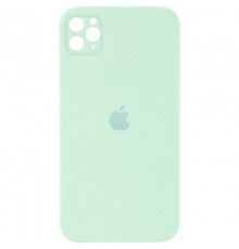 Чохол Silicone Case Square Full Camera Protective (AA) для Apple iPhone 11 Pro (5.8") Бірюзовий / Light Turquoise