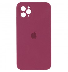 Чохол Silicone Case Square Full Camera Protective (AA) для Apple iPhone 11 Pro (5.8") Бордовий / Plum
