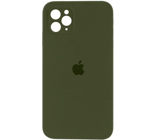 Чохол Silicone Case Square Full Camera Protective (AA) для Apple iPhone 11 Pro Max (6.5") Зелений / Dark Olive Чохол Silicone Case Square Full Camera Protective (AA) для Apple iPhone 11 Pro Max (6.5") Зелений / Dark Olive
