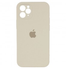 Чохол Silicone Case Square Full Camera Protective (AA) для Apple iPhone 11 Pro Max (6.5") Бежевий / Antigue White