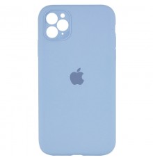 Чохол Silicone Case Square Full Camera Protective (AA) для Apple iPhone 11 Pro Max (6.5") Блакитний / Lilac Blue
