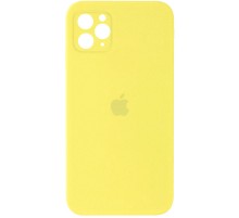 Чохол Silicone Case Square Full Camera Protective (AA) для Apple iPhone 11 Pro Max (6.5") Жовтий / Yellow
