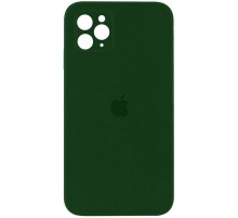 Чохол Silicone Case Square Full Camera Protective (AA) для Apple iPhone 11 Pro Max (6.5") Зелений / Army green