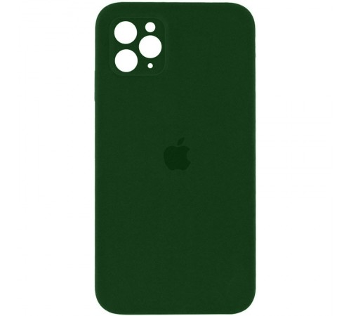 Чохол Silicone Case Square Full Camera Protective (AA) для Apple iPhone 11 Pro Max (6.5") Зелений / Army green Чохол Silicone Case Square Full Camera Protective (AA) для Apple iPhone 11 Pro Max (6.5") Зелений / Army green