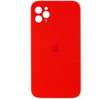 Чохол Silicone Case Square Full Camera Protective (AA) для Apple iPhone 11 Pro Max (6.5") Червоний / Red