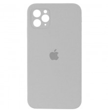 Чохол Silicone Case Square Full Camera Protective (AA) для Apple iPhone 11 Pro Max (6.5") Сірий / Light Grey