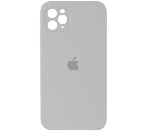 Чохол Silicone Case Square Full Camera Protective (AA) для Apple iPhone 11 Pro Max (6.5") Сірий / Light Grey