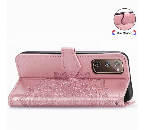 Шкіряний чохол-книжка Art Case з візитницею для Samsung Galaxy S20 FE Рожевий Шкіряний чохол-книжка Art Case з візитницею для Samsung Galaxy S20 FE Рожевий