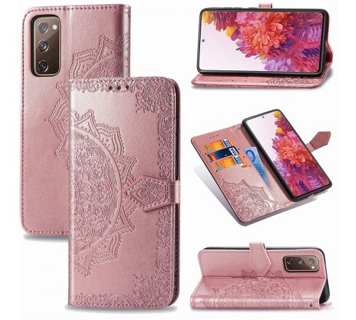 Шкіряний чохол-книжка Art Case з візитницею для Samsung Galaxy S20 FE Рожевий Шкіряний чохол-книжка Art Case з візитницею для Samsung Galaxy S20 FE Рожевий
