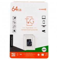 Карта пам'яті T&G (UHS-1) microSDXC Class 10 - 64GB (без адаптера) Чорний