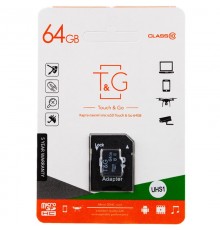 Карта пам'яті T&G (UHS-1) microSDXC Class 10 - 64GB (з адаптером) Чорний
