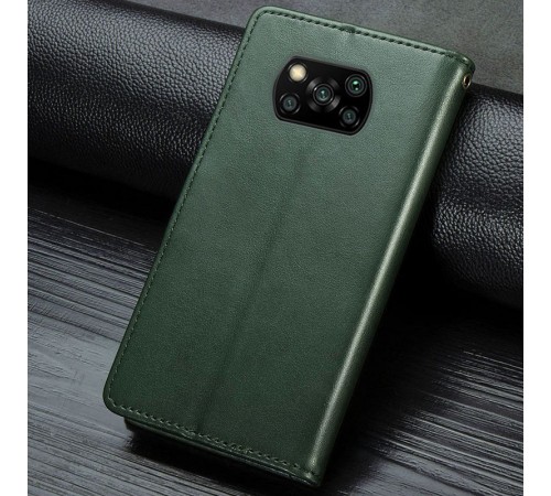 Шкіряний чохол-книжка GETMAN Gallant (PU) для Xiaomi Poco X3 NFC / Poco X3 Pro Зелений Шкіряний чохол-книжка GETMAN Gallant (PU) для Xiaomi Poco X3 NFC / Poco X3 Pro Зелений