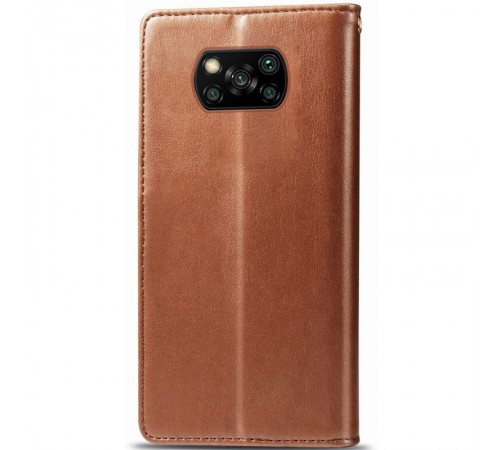 Шкіряний чохол-книжка GETMAN Gallant (PU) для Xiaomi Poco X3 NFC / Poco X3 Pro Коричневий Шкіряний чохол-книжка GETMAN Gallant (PU) для Xiaomi Poco X3 NFC / Poco X3 Pro Коричневий