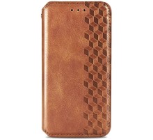 Шкіряний чохол-книжка GETMAN Cubic (PU) для Samsung Galaxy A51 Коричневий