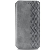 Шкіряний чохол-книжка GETMAN Cubic (PU) для Samsung Galaxy A51 Сірий