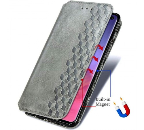 Шкіряний чохол-книжка GETMAN Cubic (PU) для Samsung Galaxy A51 Сірий Шкіряний чохол-книжка GETMAN Cubic (PU) для Samsung Galaxy A51 Сірий