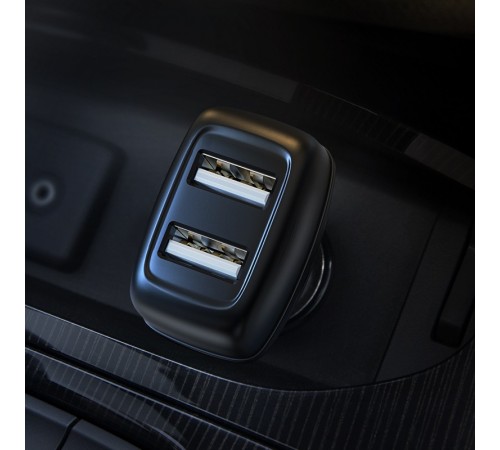 АЗП Hoco Z36 Leader 2.4A (2USB-A) + кабель USB to MicroUSB Чорний АЗП Hoco Z36 Leader 2.4A (2USB-A) + кабель USB to MicroUSB Чорний