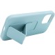 Чохол Silicone Case Hand Holder для Apple iPhone 12 Pro Max (6.7") Бірюзовий / Ice Blue