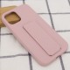 Чохол Silicone Case Hand Holder для Apple iPhone 12 Pro Max (6.7") Рожевий / Pink Sand
