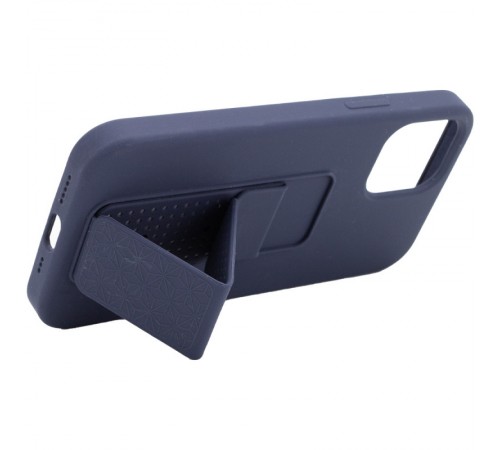 Чохол Silicone Case Hand Holder для Apple iPhone 12 Pro Max (6.7") Темно-синій / Midnight blue Чохол Silicone Case Hand Holder для Apple iPhone 12 Pro Max (6.7") Темно-синій / Midnight blue