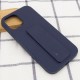 Чохол Silicone Case Hand Holder для Apple iPhone 12 Pro Max (6.7") Темно-синій / Midnight blue