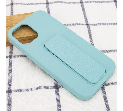 Чохол Silicone Case Hand Holder для Apple iPhone 12 Pro Max (6.7") Бірюзовий / Ice Blue Чохол Silicone Case Hand Holder для Apple iPhone 12 Pro Max (6.7") Бірюзовий / Ice Blue