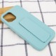Чохол Silicone Case Hand Holder для Apple iPhone 12 Pro Max (6.7") Бірюзовий / Ice Blue