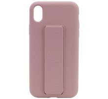 Чохол Silicone Case Hand Holder для Apple iPhone XS Max (6.5") Рожевий / Pink Sand