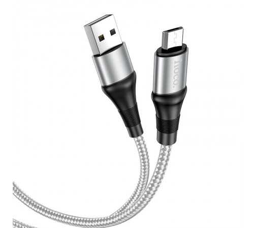 Дата кабель Hoco X50 "Excellent" USB to MicroUSB (1m) Сірий Дата кабель Hoco X50 "Excellent" USB to MicroUSB (1m) Сірий
