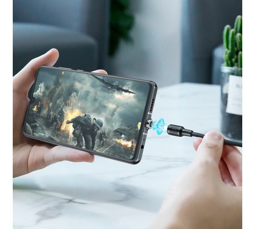 Дата кабель Hoco X52 "Sereno magnetic" USB to Type-C (1m) Чорний Дата кабель Hoco X52 "Sereno magnetic" USB to Type-C (1m) Чорний