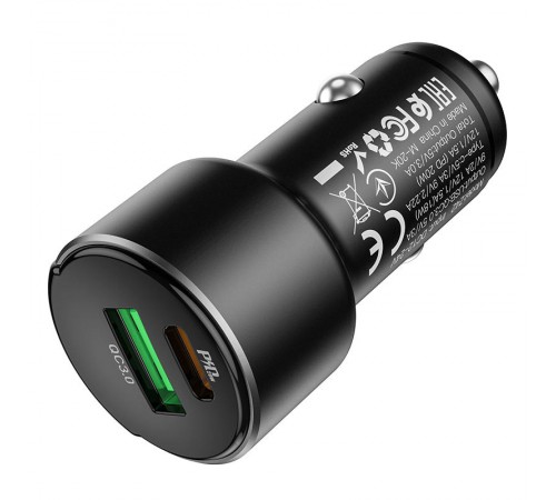 АЗП Hoco Z42 PD 20W + QC3.0 (1USB/3A) Чорний