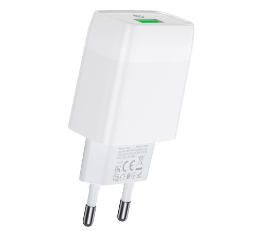 МЗП Hoco C72Q Glorious QC3.0 18W (1USB-A) + кабель USB to MicroUSB Білий МЗП Hoco C72Q Glorious QC3.0 18W (1USB-A) + кабель USB to MicroUSB Білий