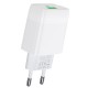 МЗП Hoco C72Q Glorious QC3.0 18W (1USB-A) + кабель USB to MicroUSB Білий