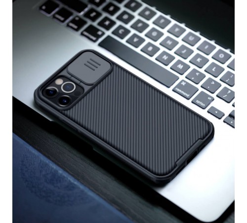 Карбонова накладка Nillkin CamShield Pro для Apple iPhone 12 Pro Max (6.7") Black Карбонова накладка Nillkin CamShield Pro для Apple iPhone 12 Pro Max (6.7") Black