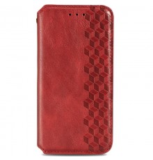 Шкіряний чохол-книжка GETMAN Cubic (PU) для Xiaomi Redmi Note 9 5G / Note 9T Червоний