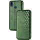 Шкіряний чохол-книжка GETMAN Cubic (PU) для Samsung Galaxy A10s Зелений