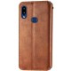 Шкіряний чохол-книжка GETMAN Cubic (PU) для Samsung Galaxy A10s Коричневий