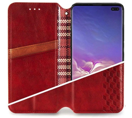 Шкіряний чохол-книжка GETMAN Cubic (PU) для Samsung Galaxy A52 4G / A52 5G / A52s Червоний Шкіряний чохол-книжка GETMAN Cubic (PU) для Samsung Galaxy A52 4G / A52 5G / A52s Червоний