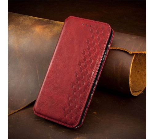 Шкіряний чохол-книжка GETMAN Cubic (PU) для Samsung Galaxy A52 4G / A52 5G / A52s Червоний Шкіряний чохол-книжка GETMAN Cubic (PU) для Samsung Galaxy A52 4G / A52 5G / A52s Червоний