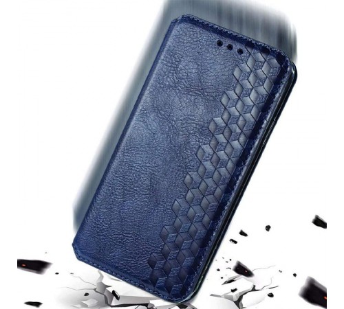 Шкіряний чохол-книжка GETMAN Cubic (PU) для Samsung Galaxy A52 4G / A52 5G / A52s Синій Шкіряний чохол-книжка GETMAN Cubic (PU) для Samsung Galaxy A52 4G / A52 5G / A52s Синій