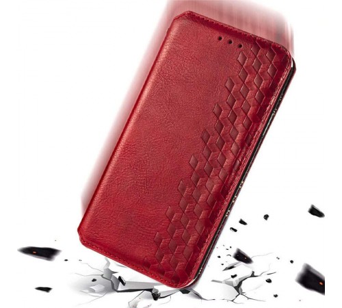 Шкіряний чохол-книжка GETMAN Cubic (PU) для Samsung Galaxy A52 4G / A52 5G / A52s Червоний Шкіряний чохол-книжка GETMAN Cubic (PU) для Samsung Galaxy A52 4G / A52 5G / A52s Червоний