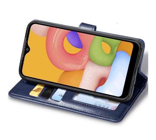 Шкіряний чохол-книжка GETMAN Gallant (PU) для Samsung Galaxy A10s Синій Шкіряний чохол-книжка GETMAN Gallant (PU) для Samsung Galaxy A10s Синій