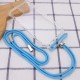 Чохол TPU Crossbody Transparent для Apple iPhone 12 Pro Max (6.7") Блакитний
