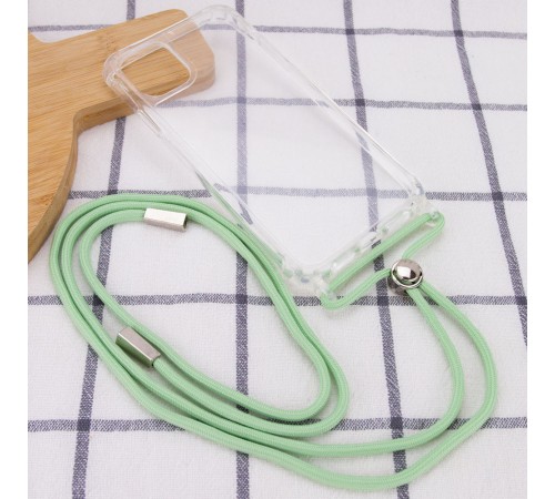Чохол TPU Crossbody Transparent для Apple iPhone 12 Pro Max (6.7") М'ятний Чохол TPU Crossbody Transparent для Apple iPhone 12 Pro Max (6.7") М'ятний