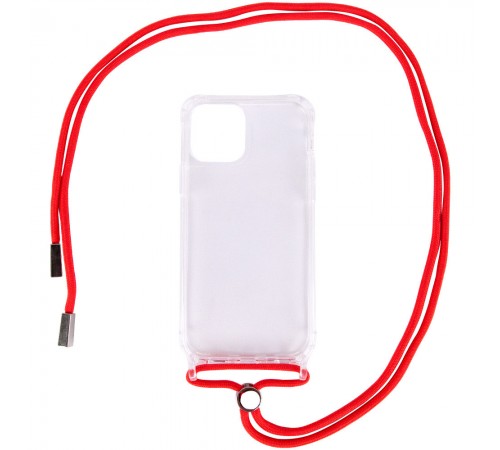 Чохол TPU Crossbody Transparent для Apple iPhone 12 Pro Max (6.7") Червоний Чохол TPU Crossbody Transparent для Apple iPhone 12 Pro Max (6.7") Червоний