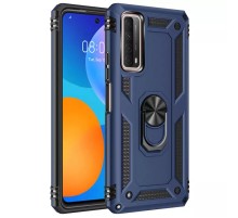 Ударостійкий чохол Serge Ring for Magnet для Huawei P Smart (2021) Темно-синій